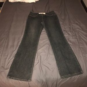 NWOT LOFT Curvy Boot black denim jeans, size 4